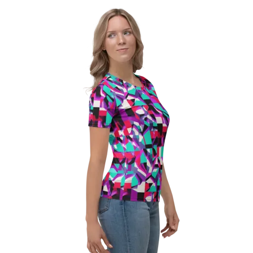 Ultraviolet Blocks on a Women's Crew Neck T-Shirt