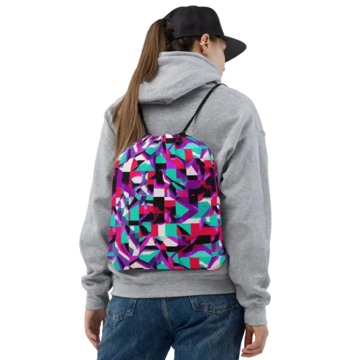Ultraviolet Blocks on a Drawstring Bag