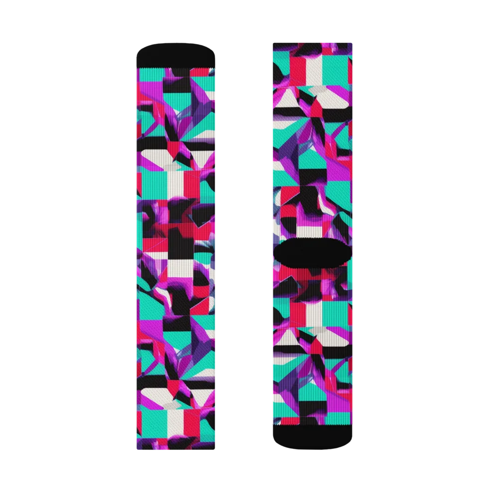 Ultraviolet Blocks on Socks — Right Sock