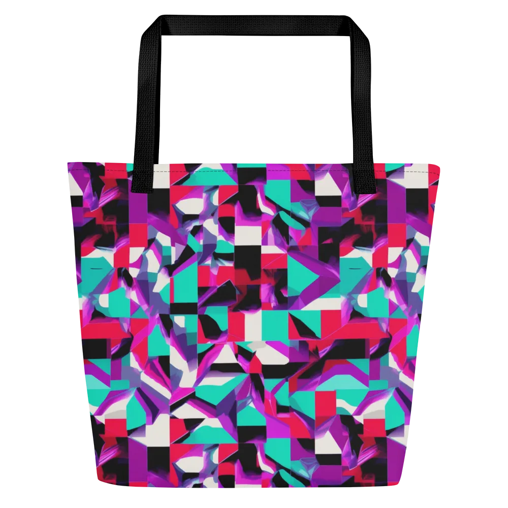 Ultraviolet Blocks on Large Tote Bag W/ Pocket — Front