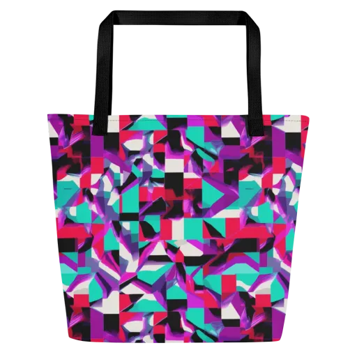 Ultraviolet Blocks on a Large Tote Bag W/ Pocket