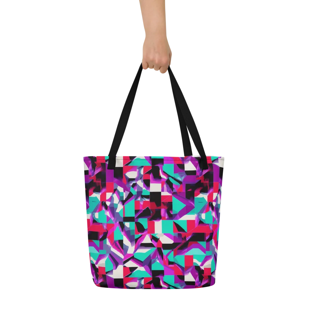 Ultraviolet Blocks on Large Tote Bag W/ Pocket — Front