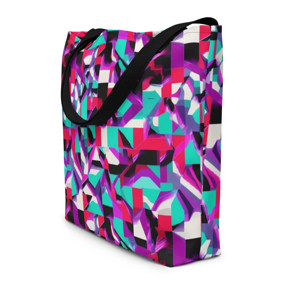 Ultraviolet Blocks on Large Tote Bag W/ Pocket — Front