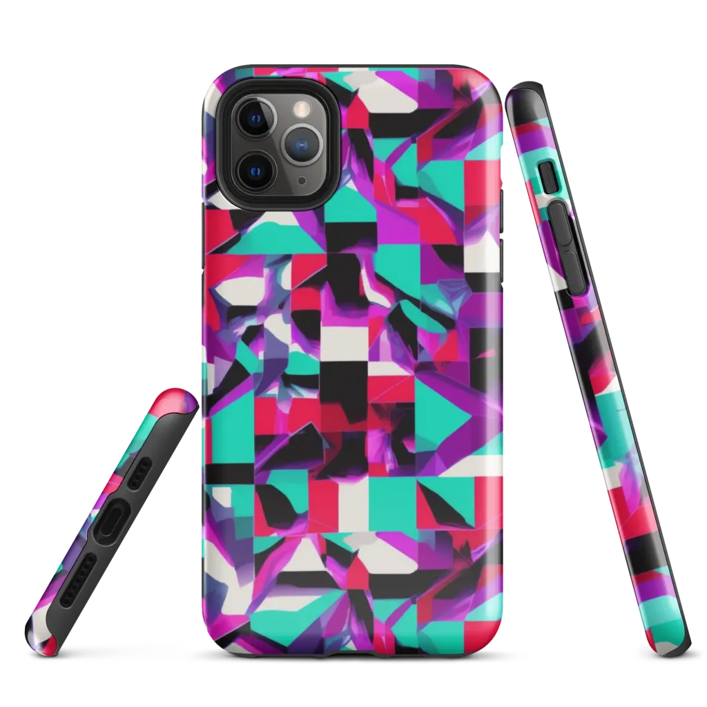 Ultraviolet Blocks on Tough Case for iPhone® — Front