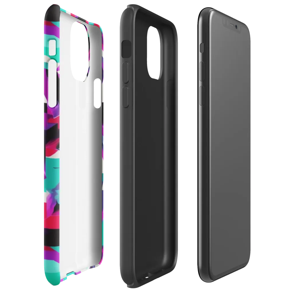 Ultraviolet Blocks on Tough Case for iPhone® — Right