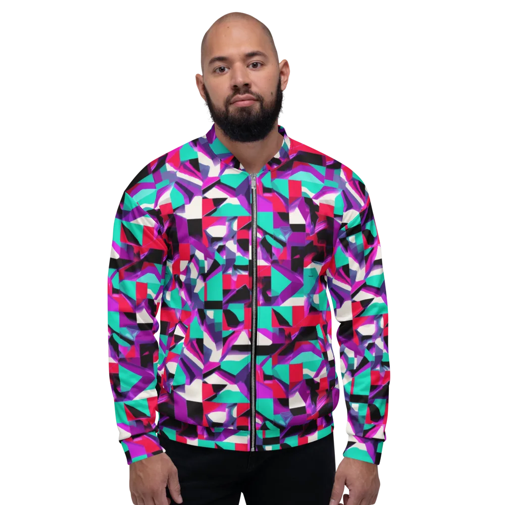 Ultraviolet Blocks on Bomber Jacket — Front