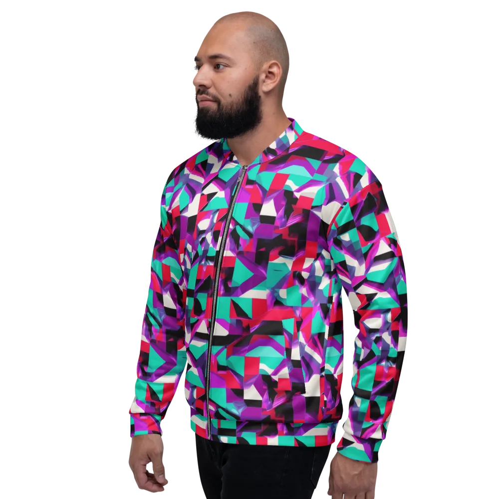 Ultraviolet Blocks on Bomber Jacket — Left