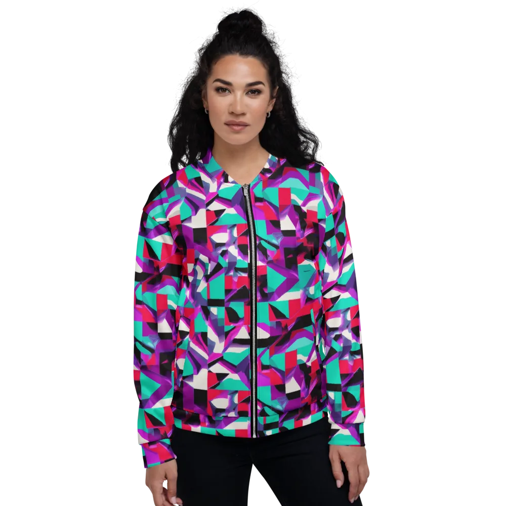 Ultraviolet Blocks on Bomber Jacket — Front