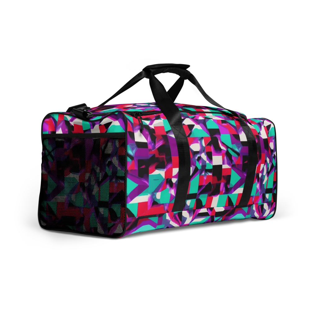 Ultraviolet Blocks on Duffle Bag — Right Front