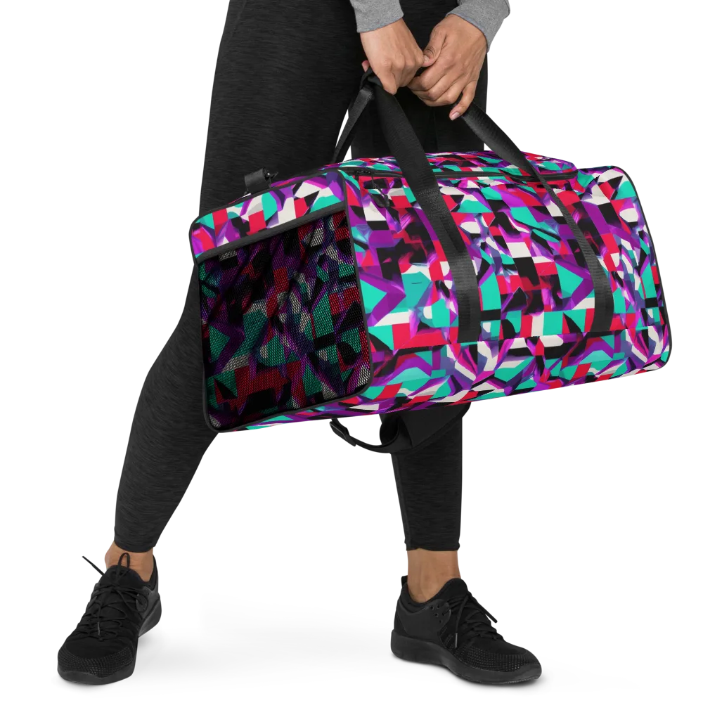 Ultraviolet Blocks on Duffle Bag — Right Front