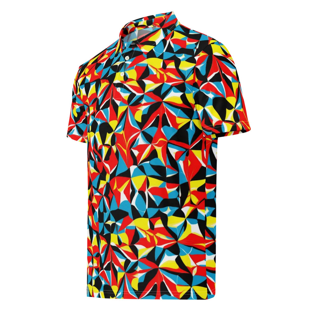 Neon Petal on Men's Slim Fit Polo Shirt — Left Front