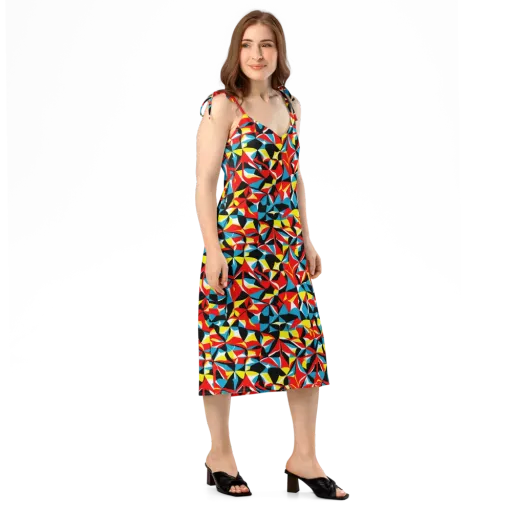 Neon Petal on a Slip Dress