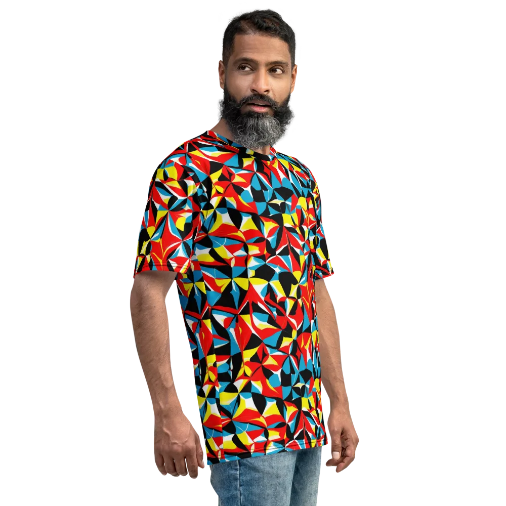 Neon Petal on Men's Crew Neck T-Shirt — Right