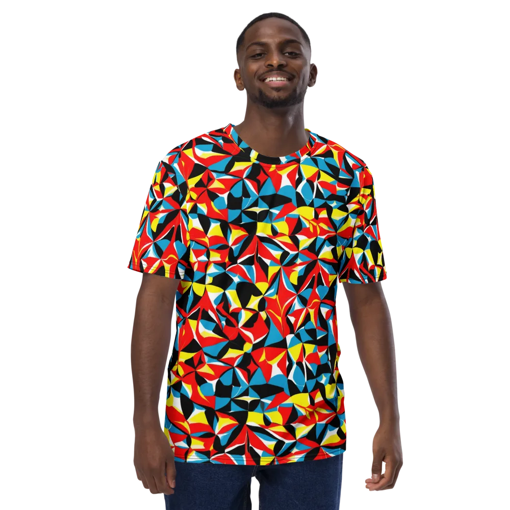 Neon Petal on Men's Crew Neck T-Shirt — Front