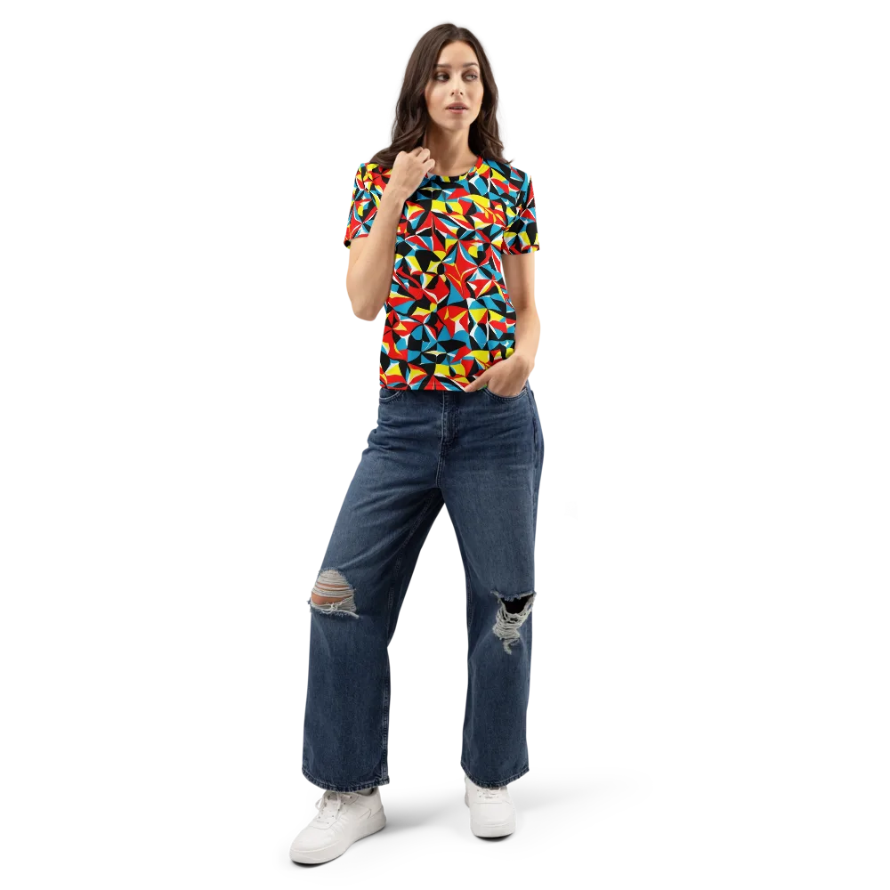 Neon Petal on Women's Crew Neck T-Shirt — Front