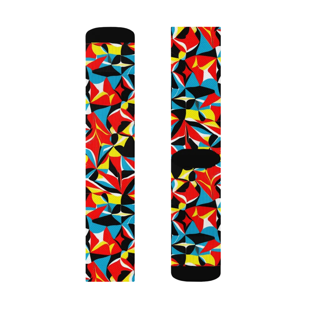 Neon Petal on Socks — Left Sock
