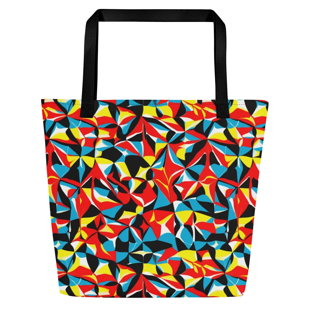 Neon Petal on Large Tote Bag W/ Pocket — Front
