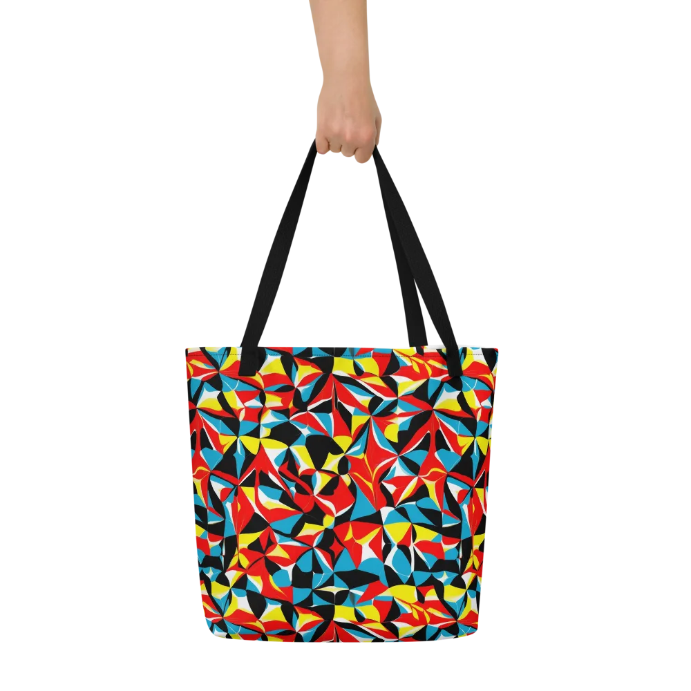 Neon Petal on Large Tote Bag W/ Pocket — Front