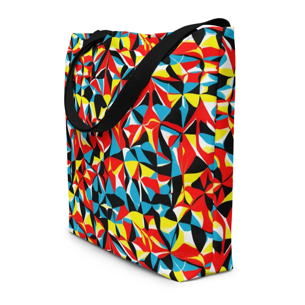 Neon Petal on Large Tote Bag W/ Pocket — Front
