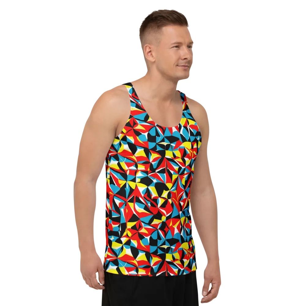 Neon Petal on Men's Tank Top — Right Front