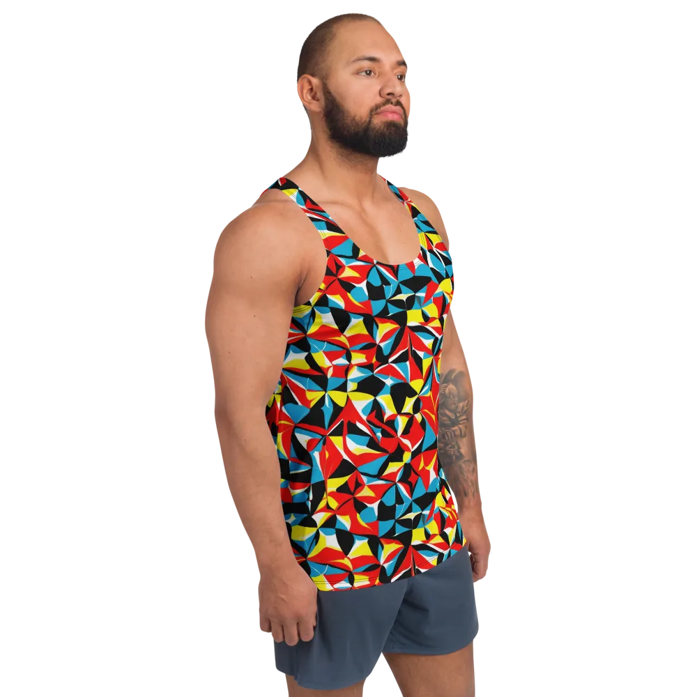 Neon Petal on Men's Tank Top — Right Front