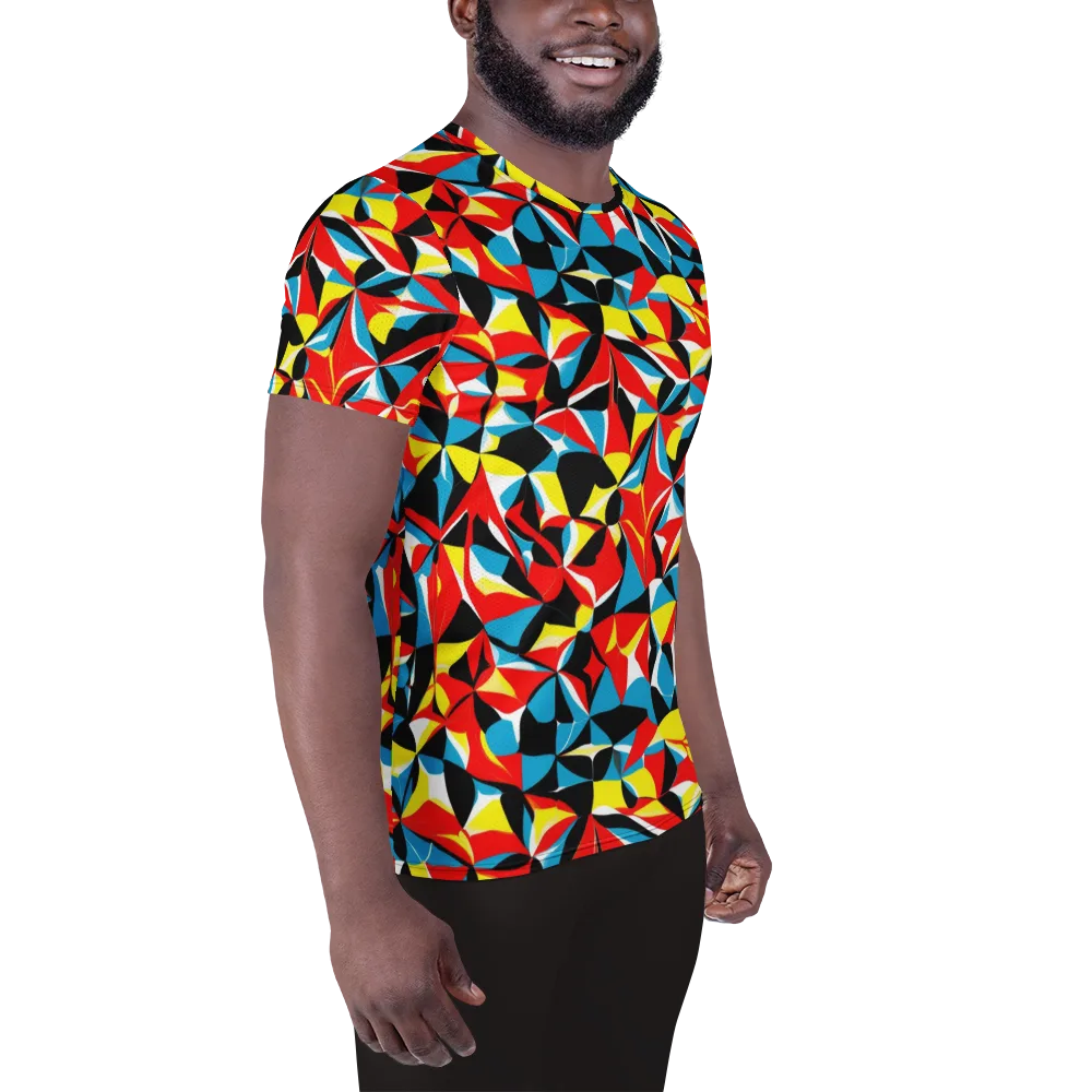Neon Petal on Men's Athletic T-Shirt — Right