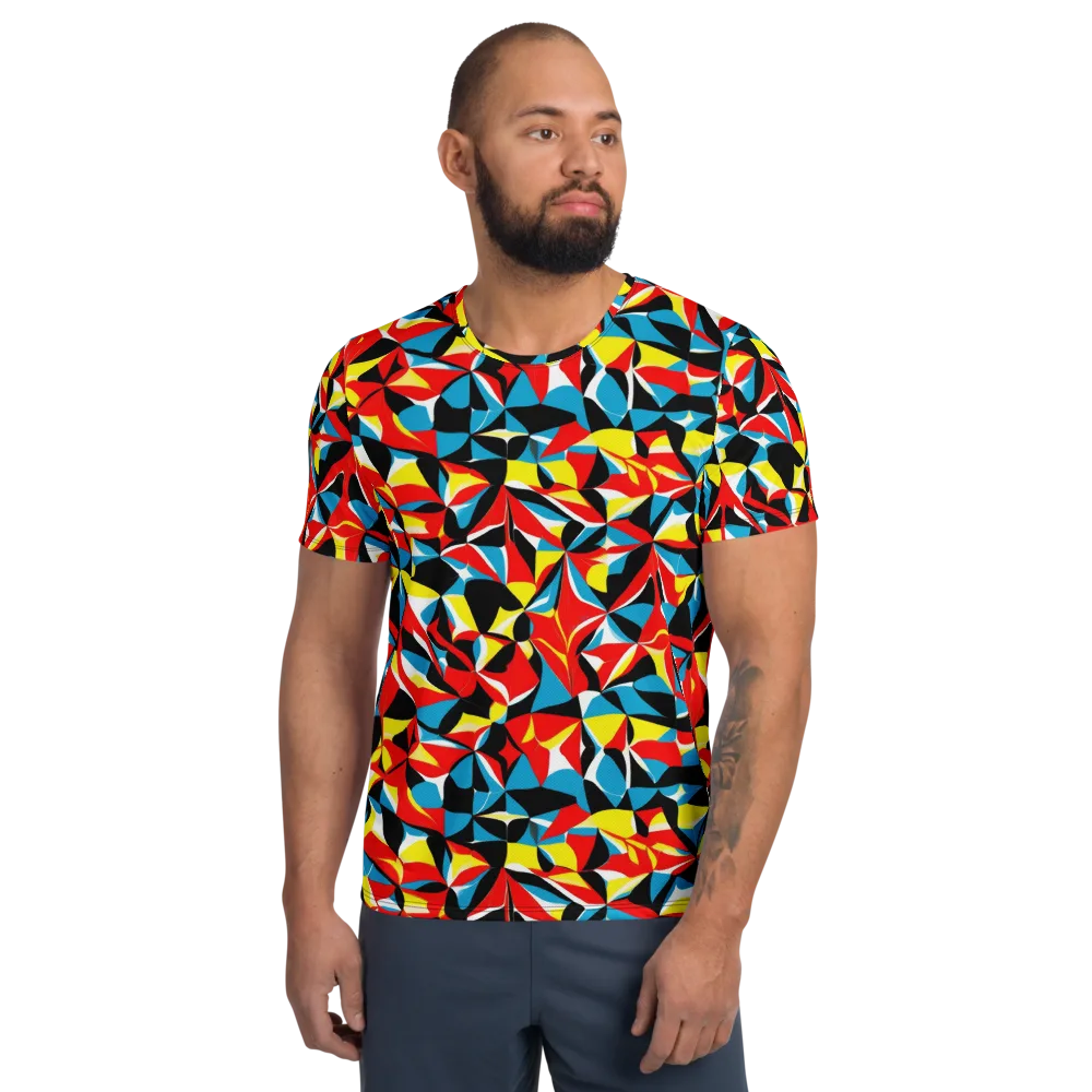 Neon Petal on Men's Athletic T-Shirt — Front