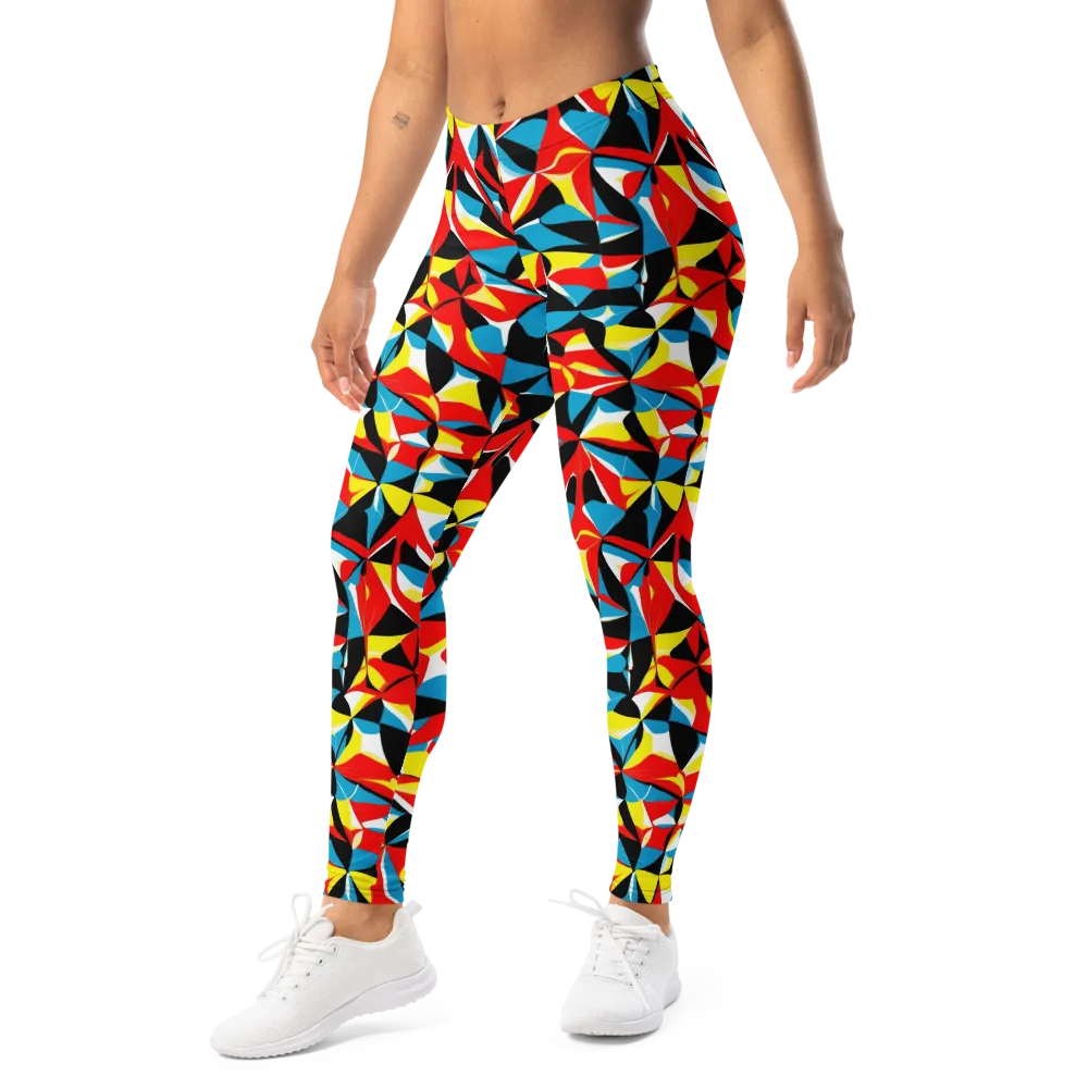 Neon Petal on Leggings — Left Front
