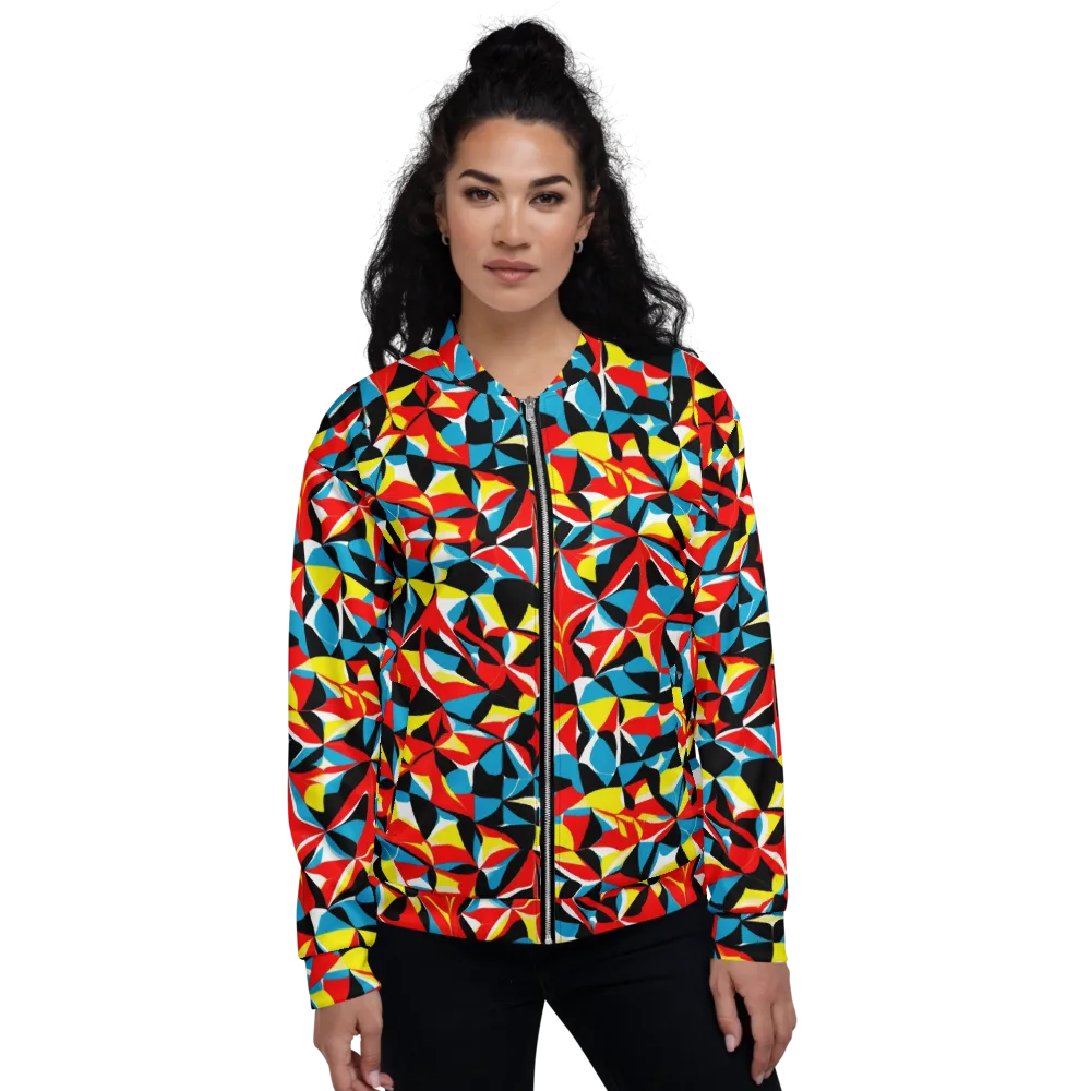 Neon Petal on Bomber Jacket — Front
