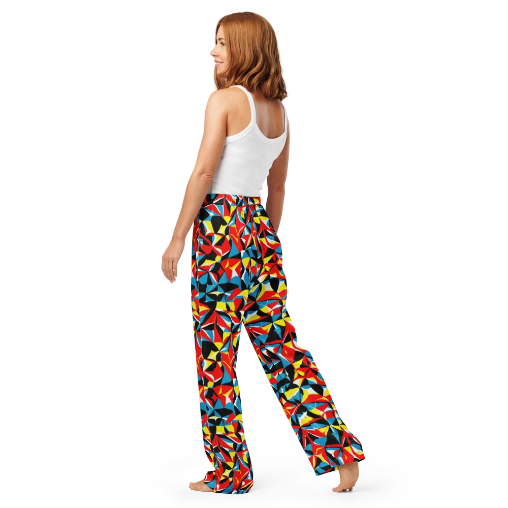 Neon Petal on Women's Pajama Pants — Back