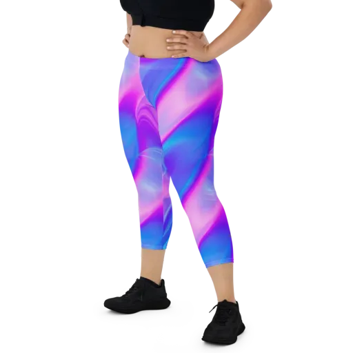 Cosmic Satin on a Capri Leggings