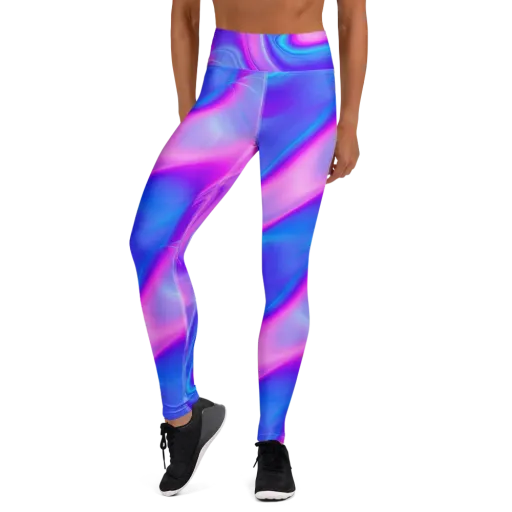 Cosmic Satin on a Yoga Leggings