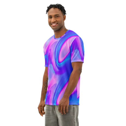 Cosmic Satin on a Men's Cotton Crew Neck T-Shirt