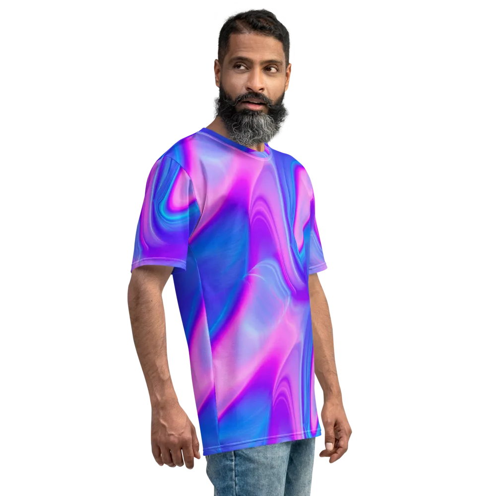 Cosmic Satin on Men's Crew Neck T-Shirt — Right