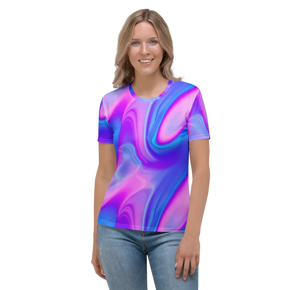 Cosmic Satin on Women's Crew Neck T-Shirt — Front