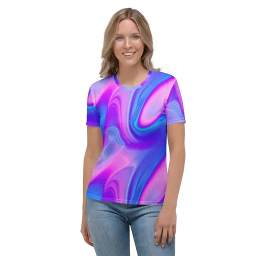 Cosmic Satin on a Women's Crew Neck T-Shirt