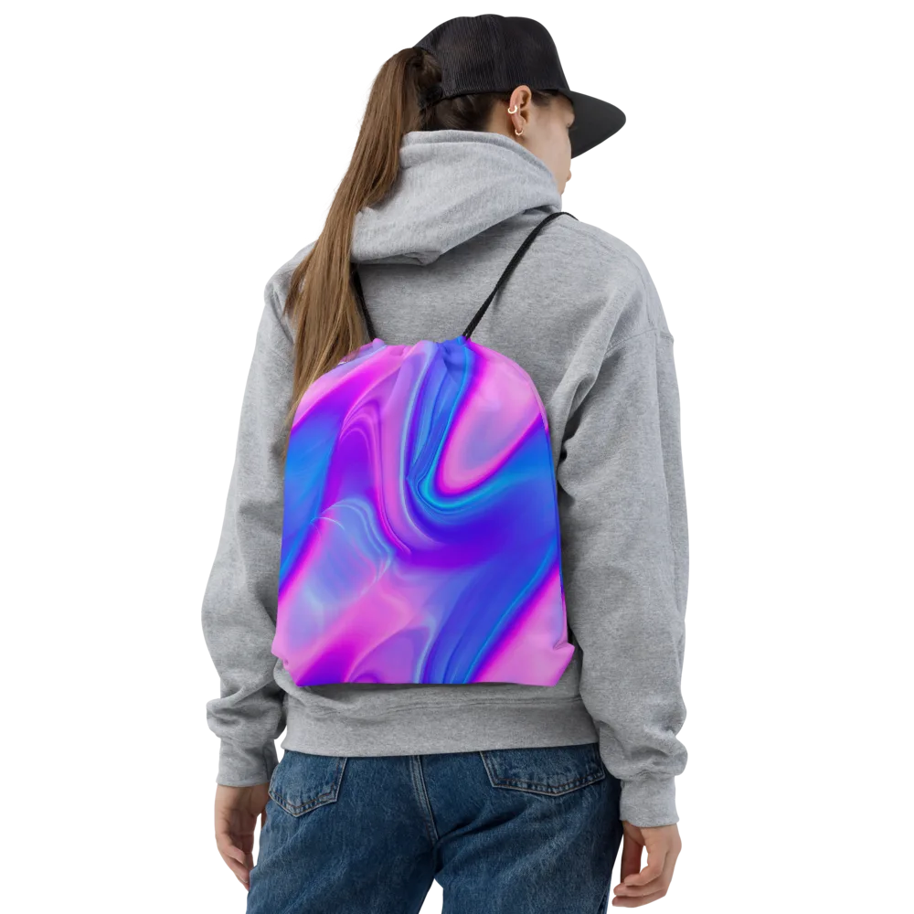 Cosmic Satin on Drawstring Bag — Front