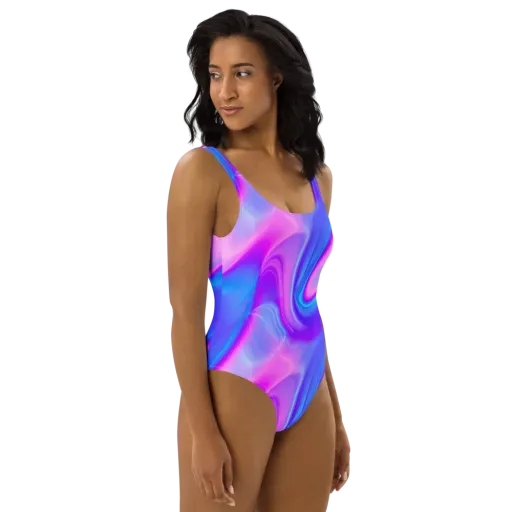 Cosmic Satin on a One-Piece Swimsuit