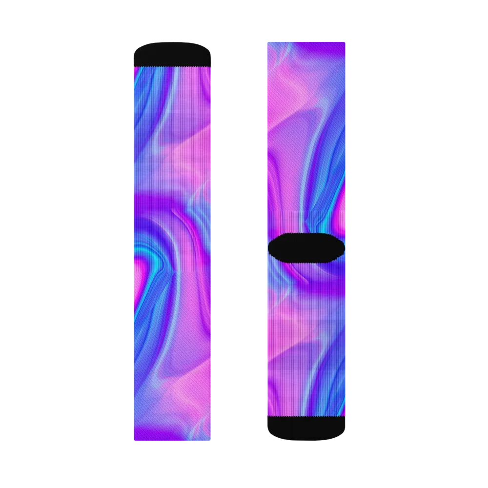 Cosmic Satin on Socks — Right Sock