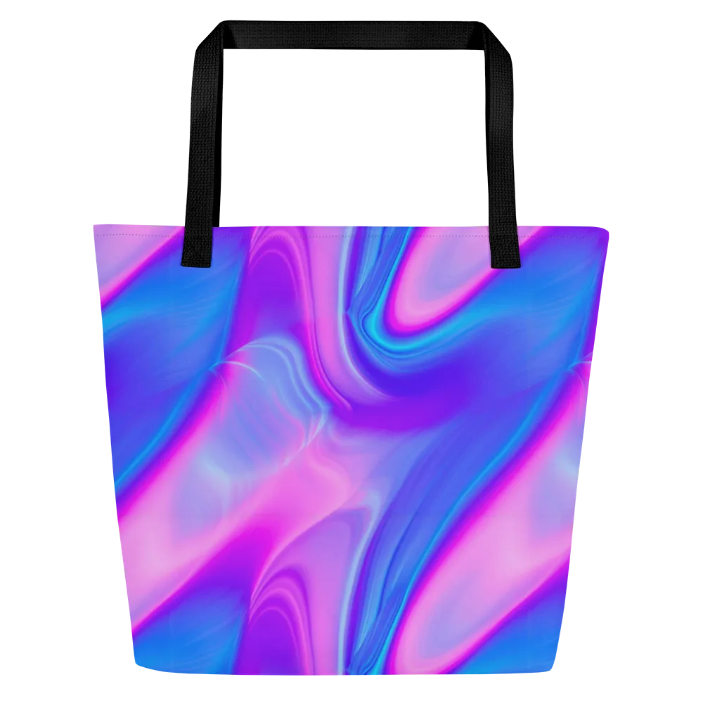 Cosmic Satin on Large Tote Bag W/ Pocket — Front