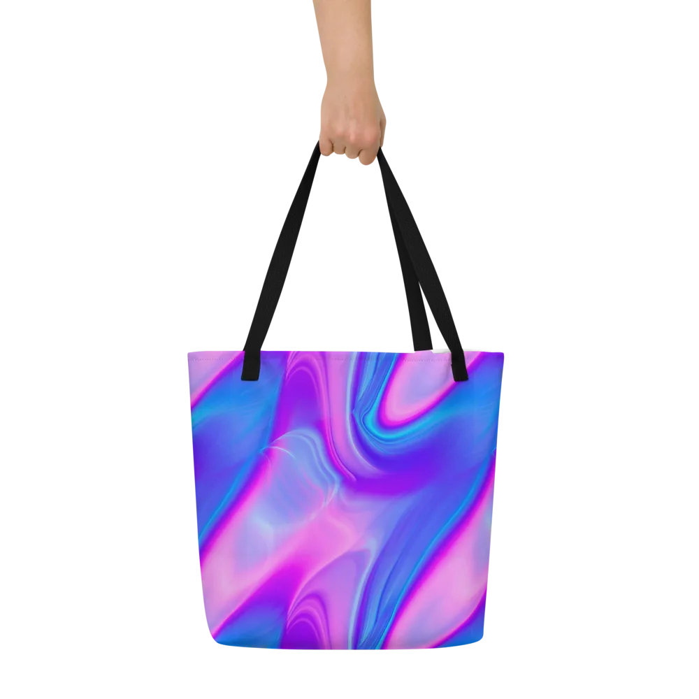 Cosmic Satin on Large Tote Bag W/ Pocket — Front