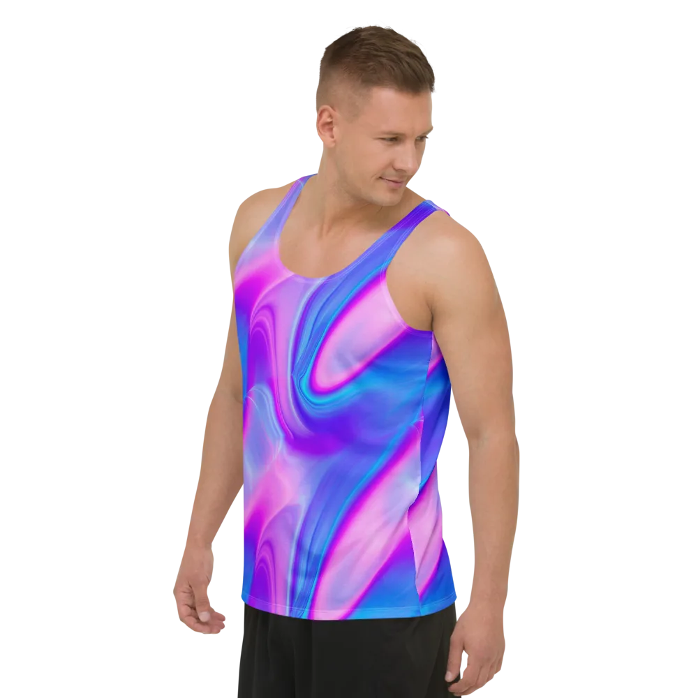Cosmic Satin on Men's Tank Top — Left Front