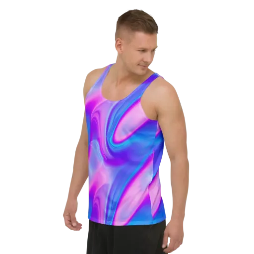 Cosmic Satin on a Men's Tank Top