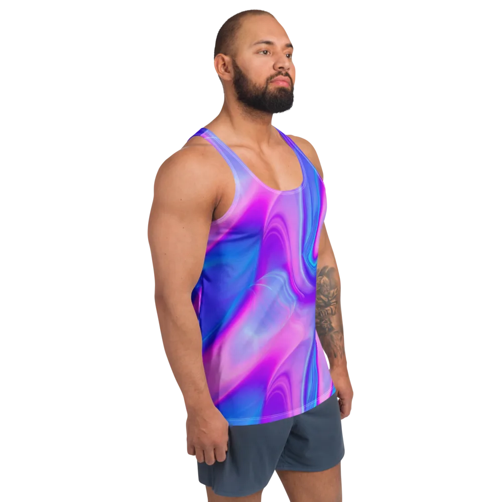 Cosmic Satin on Men's Tank Top — Right Front