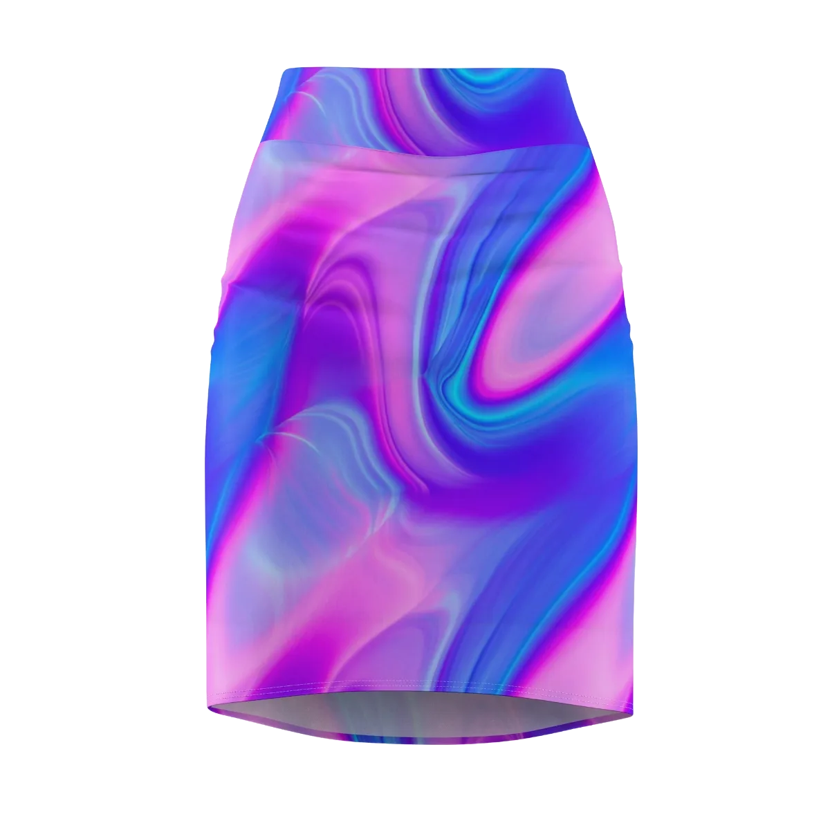 Cosmic Satin on Pencil Skirt — Front
