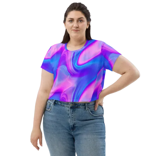 Cosmic Satin on a Crop Tee