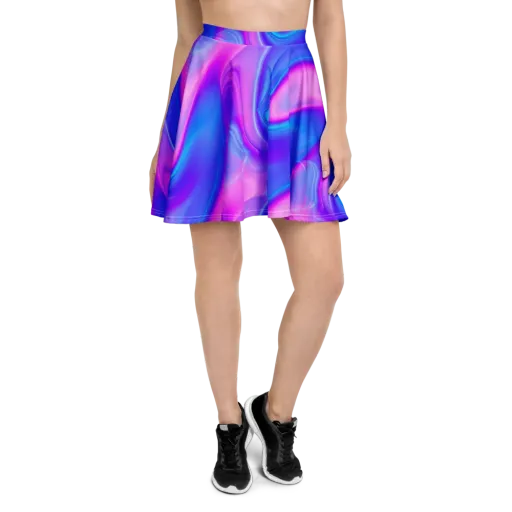 Cosmic Satin on a Skater Skirt