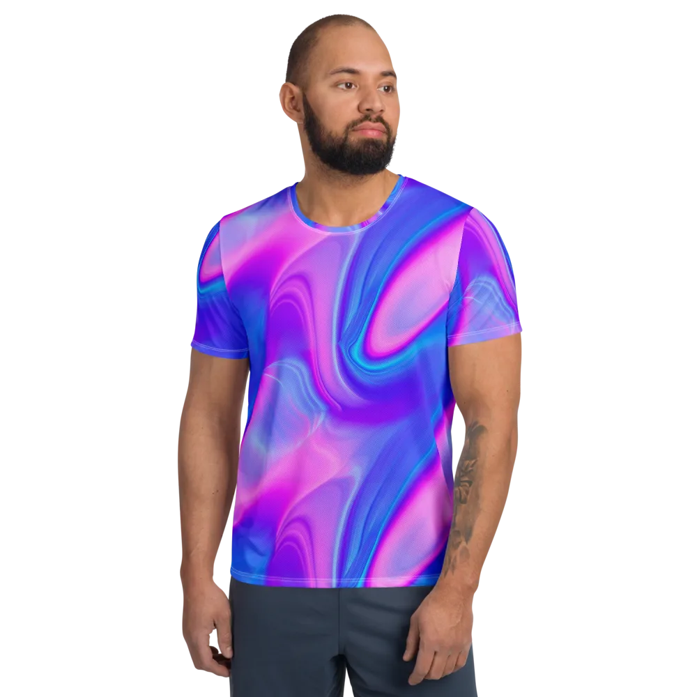 Cosmic Satin on Men's Athletic T-Shirt — Front