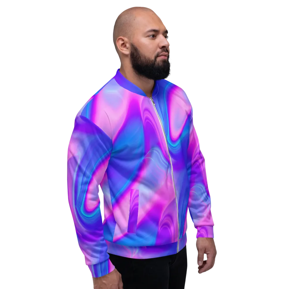Cosmic Satin on Bomber Jacket — Right