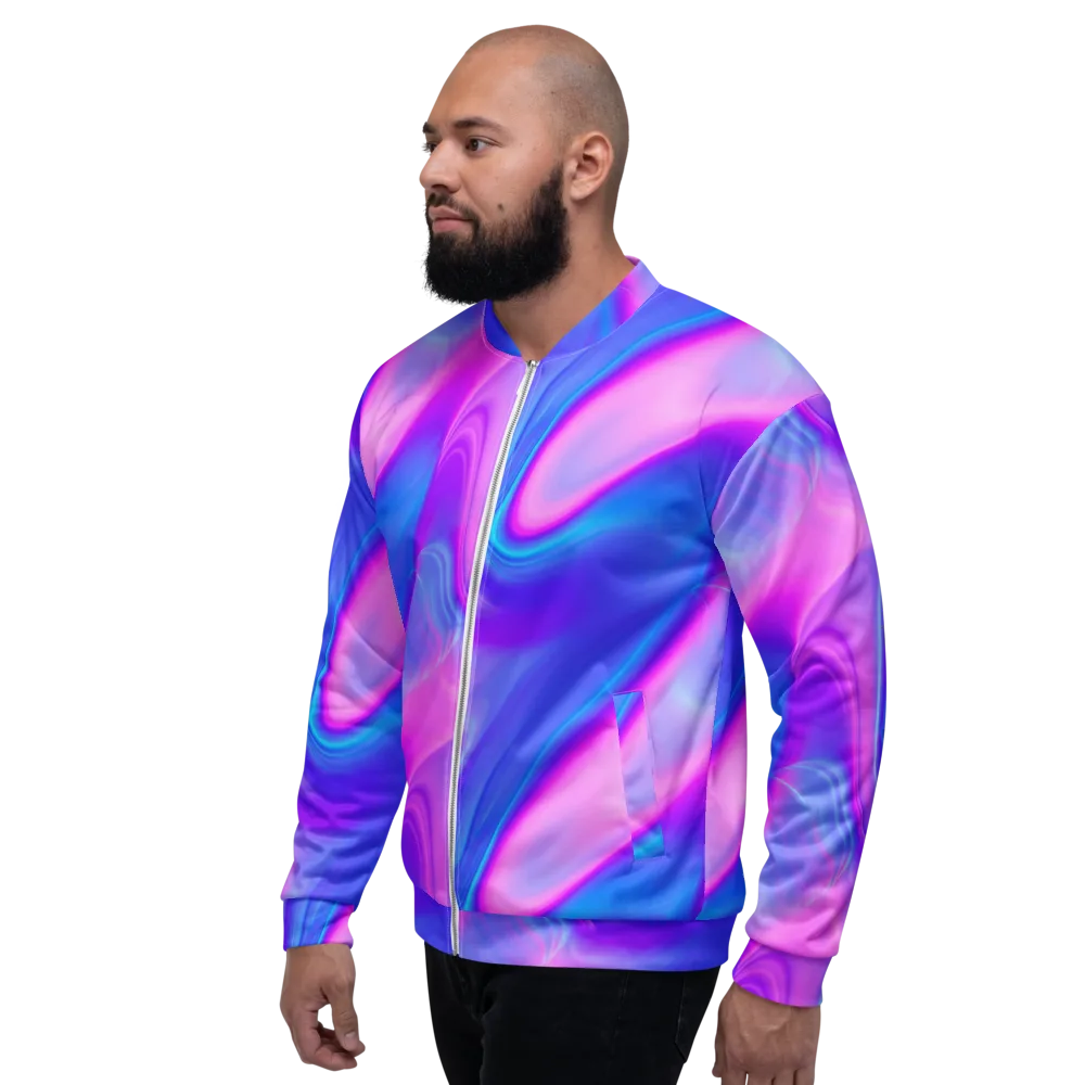 Cosmic Satin on Bomber Jacket — Left